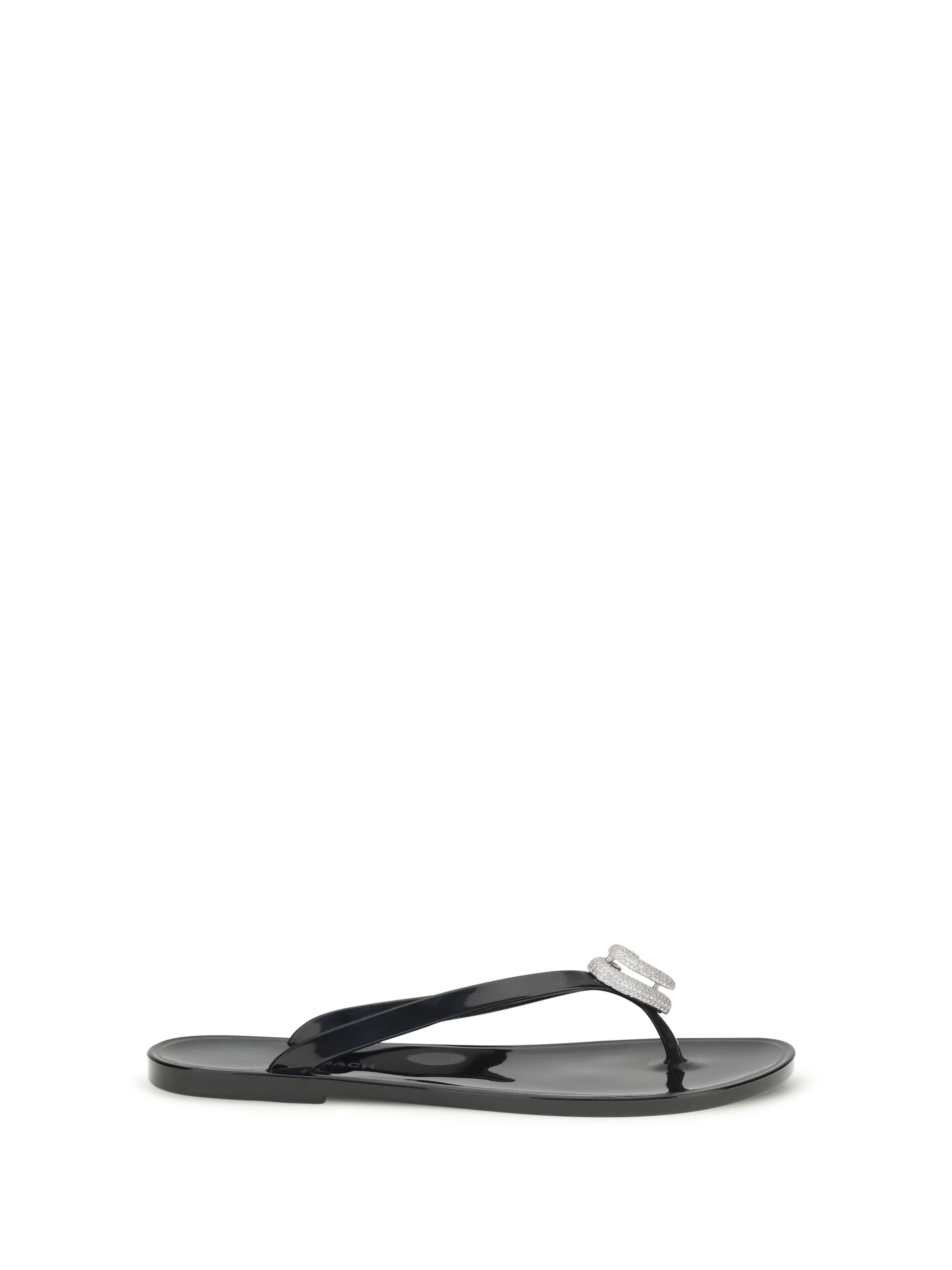 MACH amp; MACH 36 double heart thong sandals