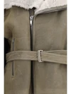 cropped suede and shearling flight jacket