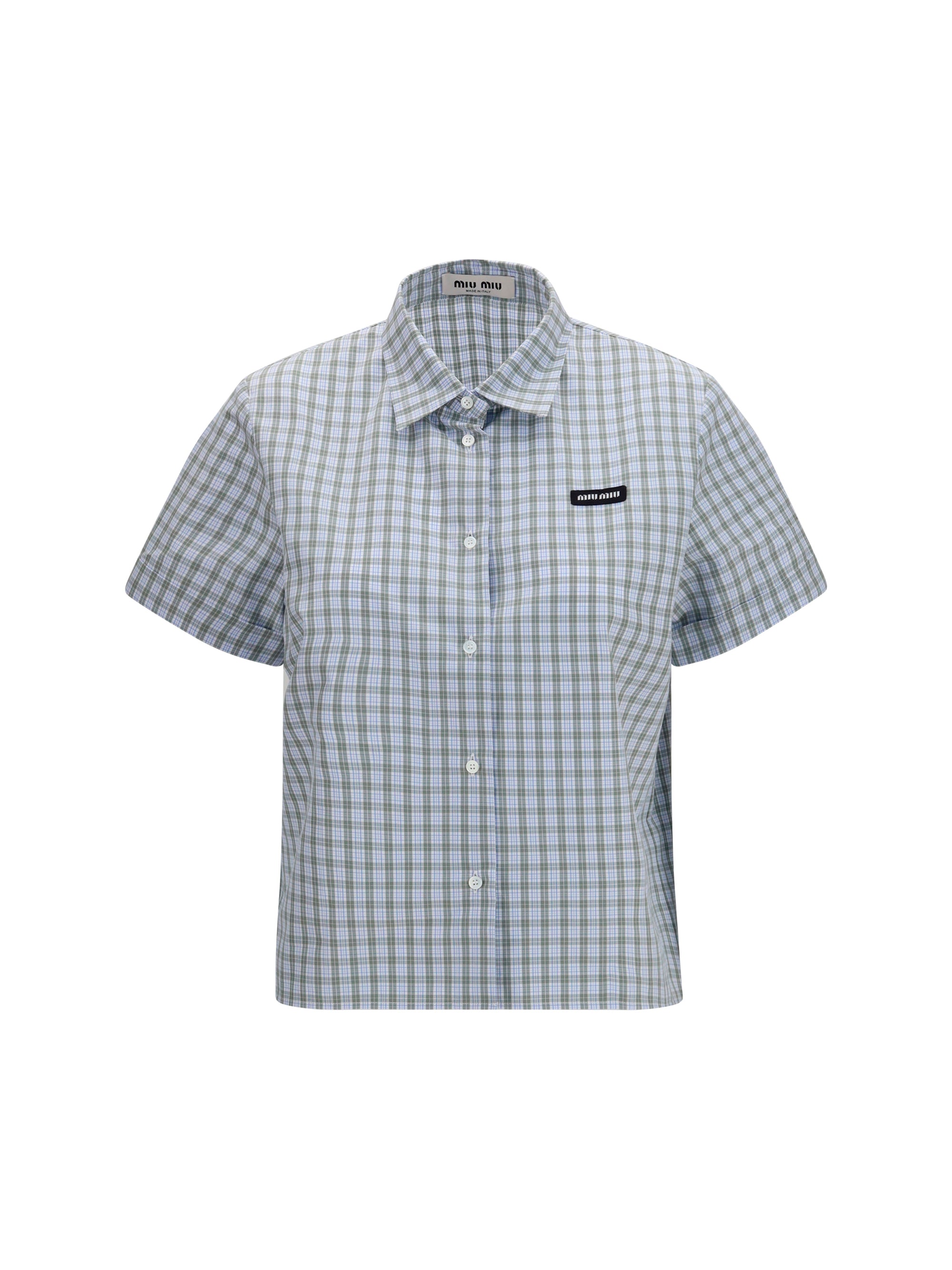 MIU MIU 40 cotton check shirt 
