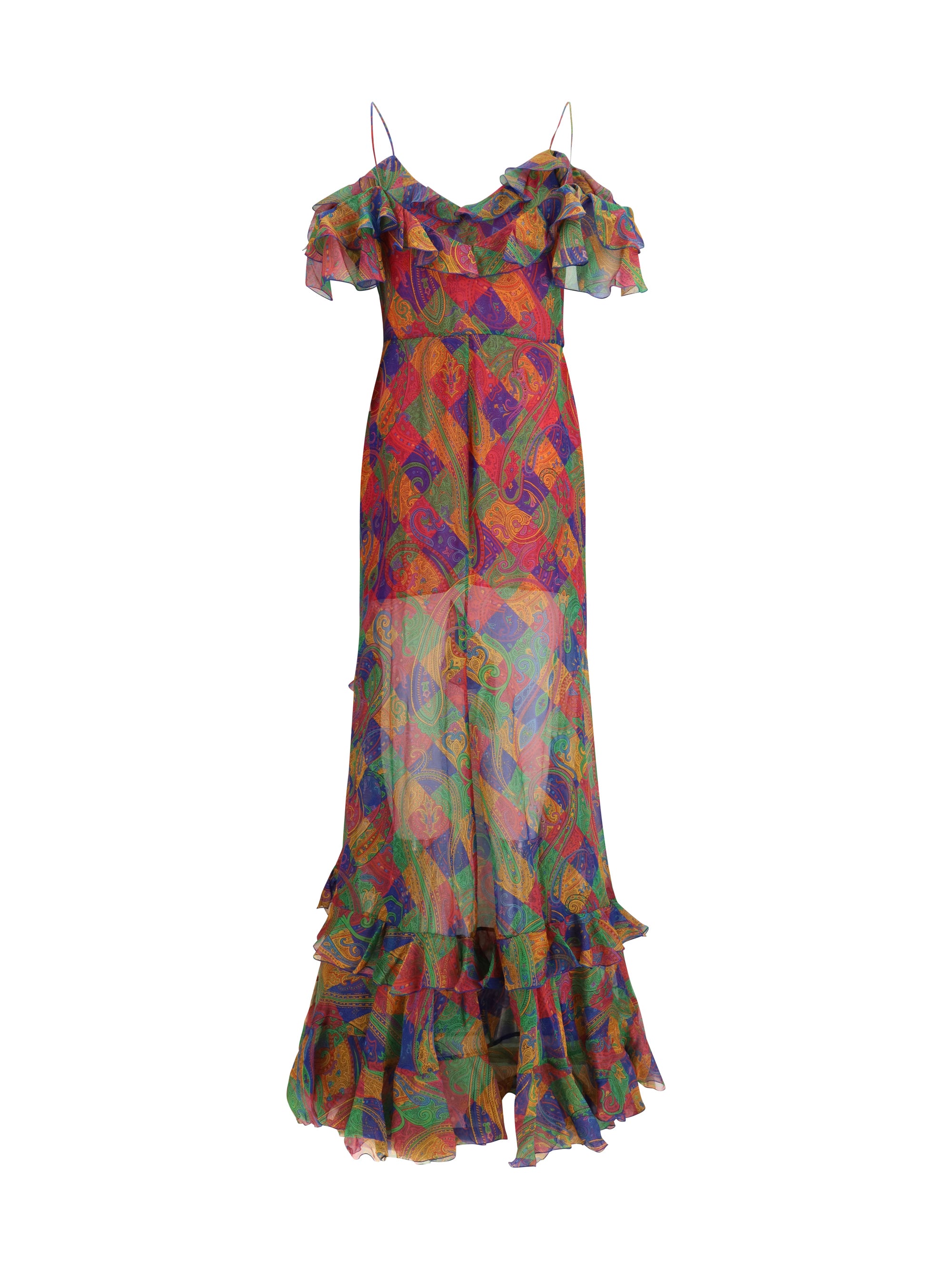 ETRO 42 long silk dress