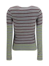double-sleeve striped cotton t-shirt