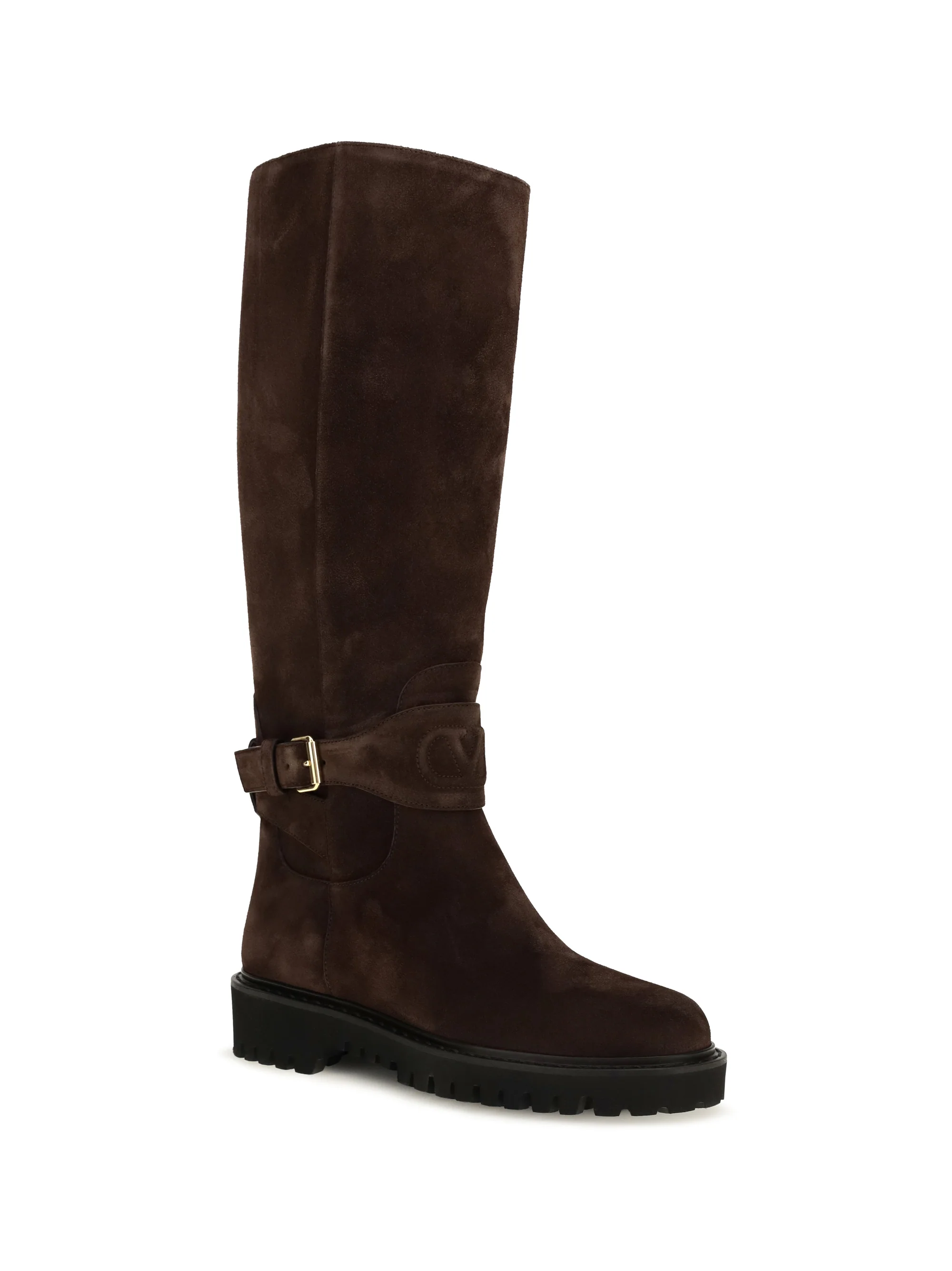 VALENTINO GARAVANI 36.5 vlogo signature suede high boots