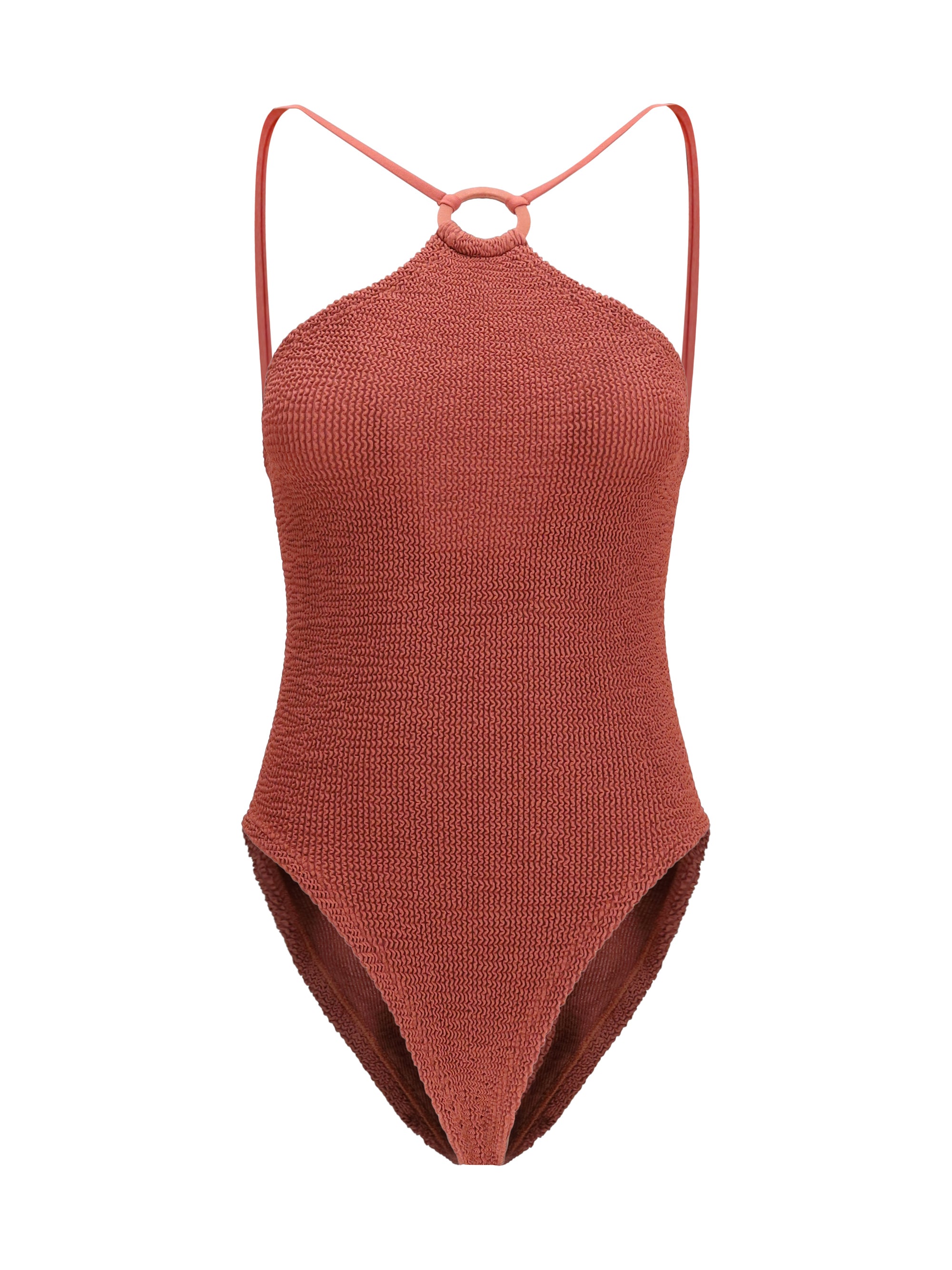 HUNZA G OS jasmine swimsuit with tonal hoop 