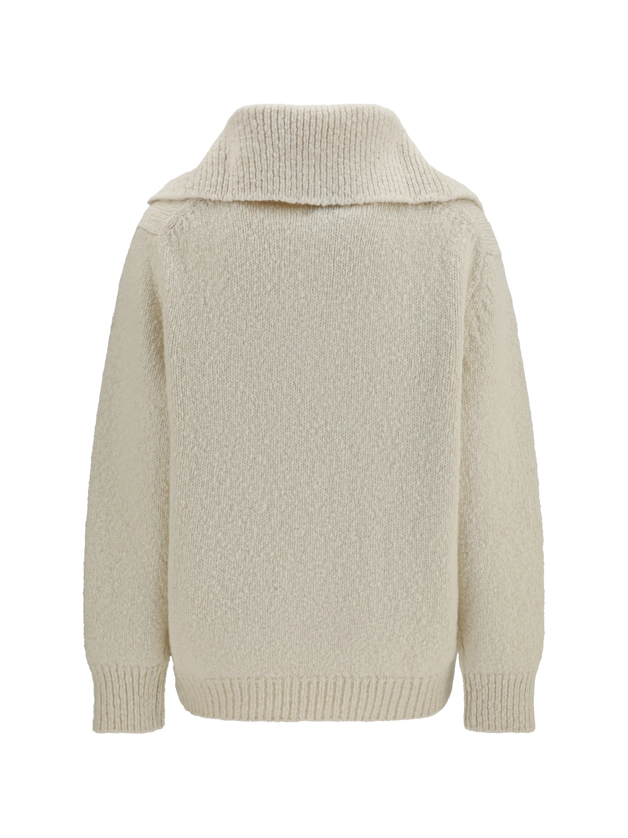 high-neck sailor sweater with buttons
