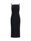 midi dress with draped back