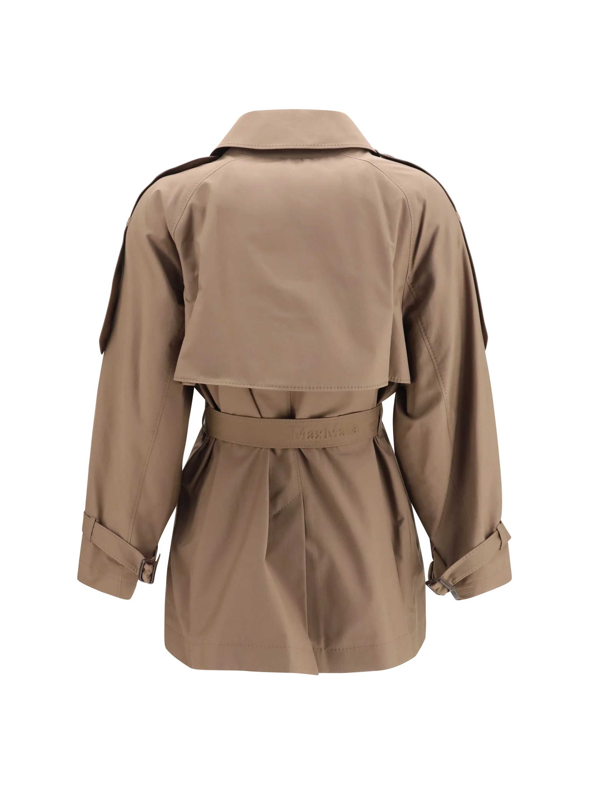 short water repellent twill trench coat