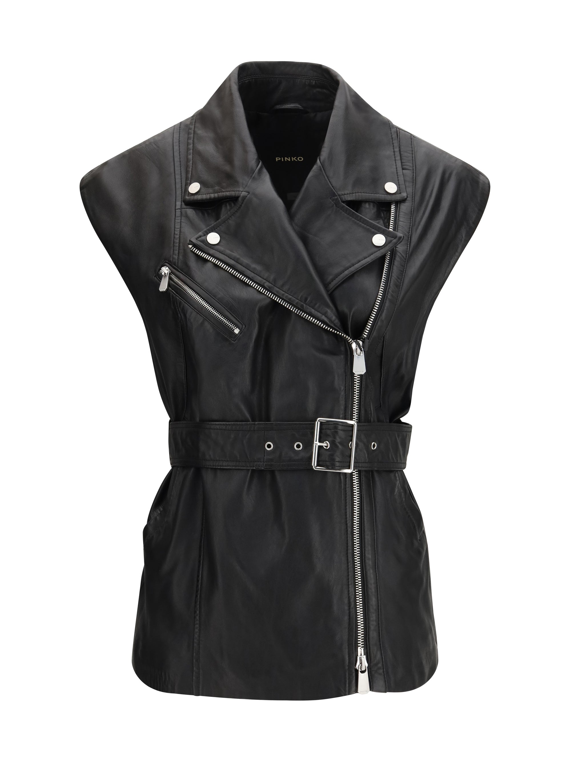 PINKO 40 gypsy biker-style vest