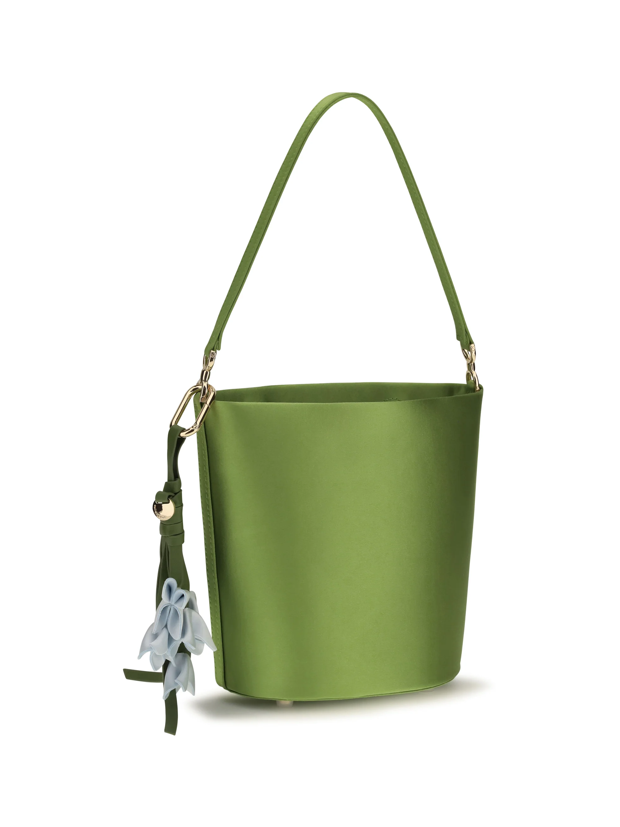 SELF-PORTRAIT OS satin bucket bag
