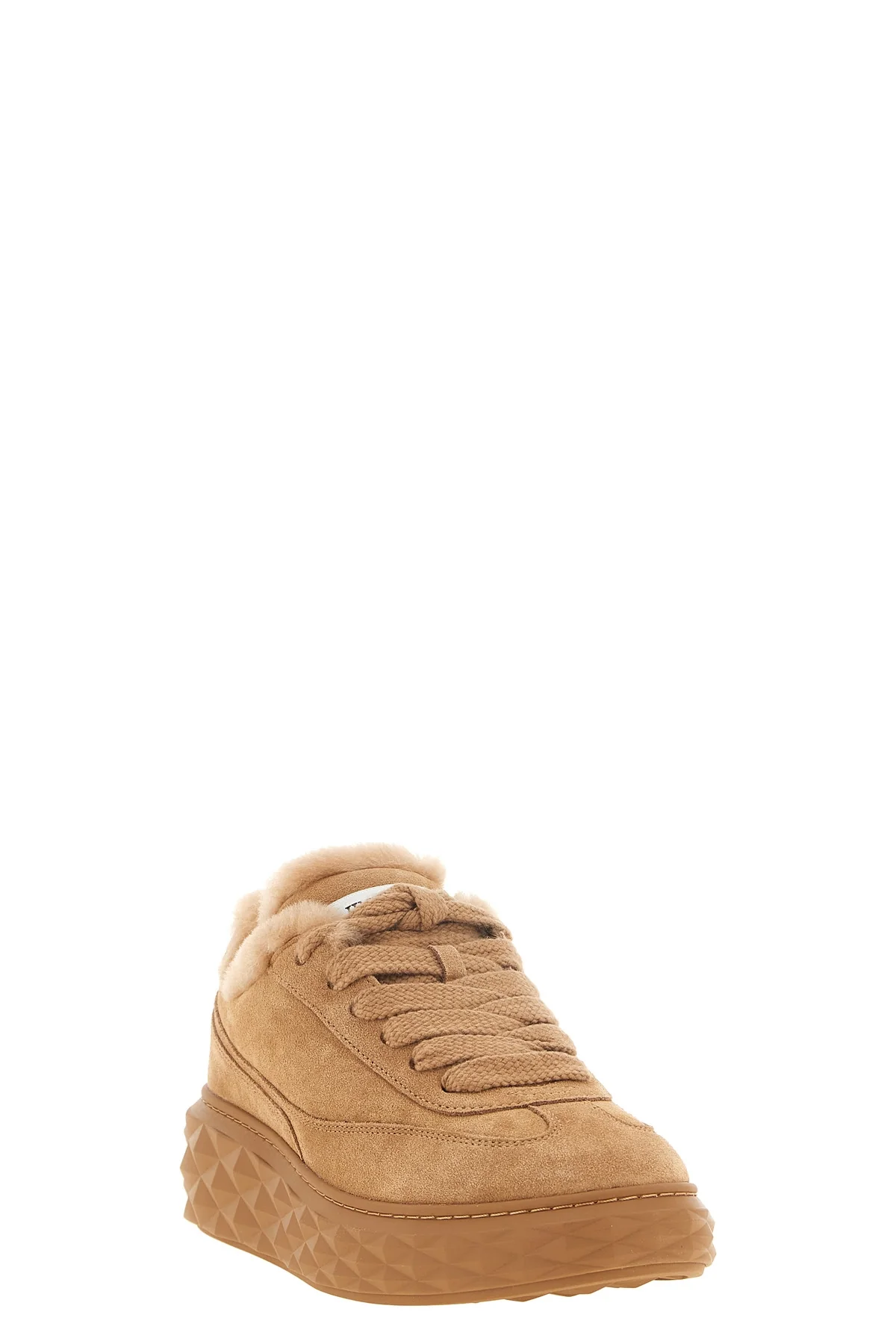 jimmy choo diamond maxi retro sneakers redefine sporty aesthetics through scul