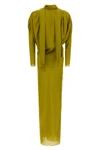 the balmain silk long-sleeved dress embodies sculptural elegance through a maste