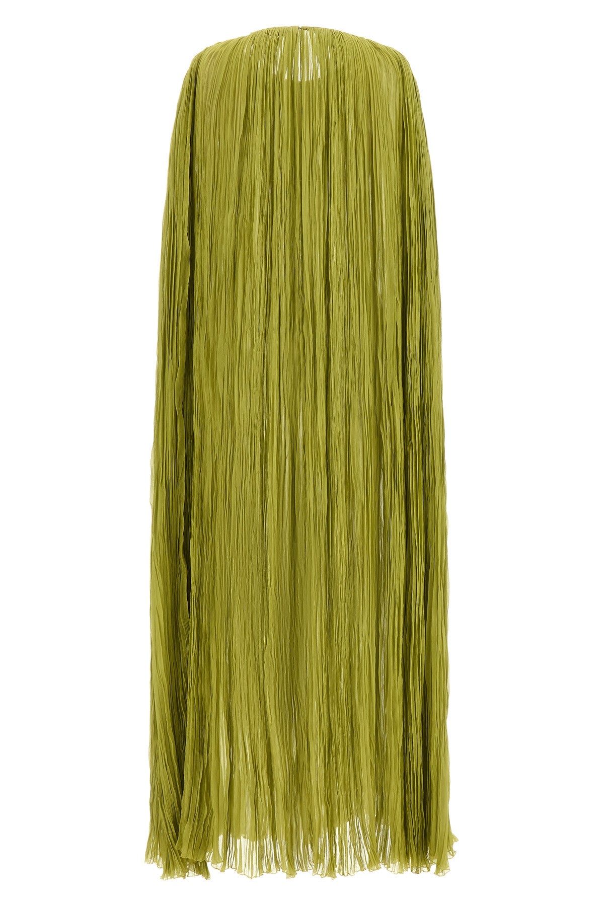 FEDERICA BONIFACI OS long the pleated dress cape dress in wrinkled silk pleat