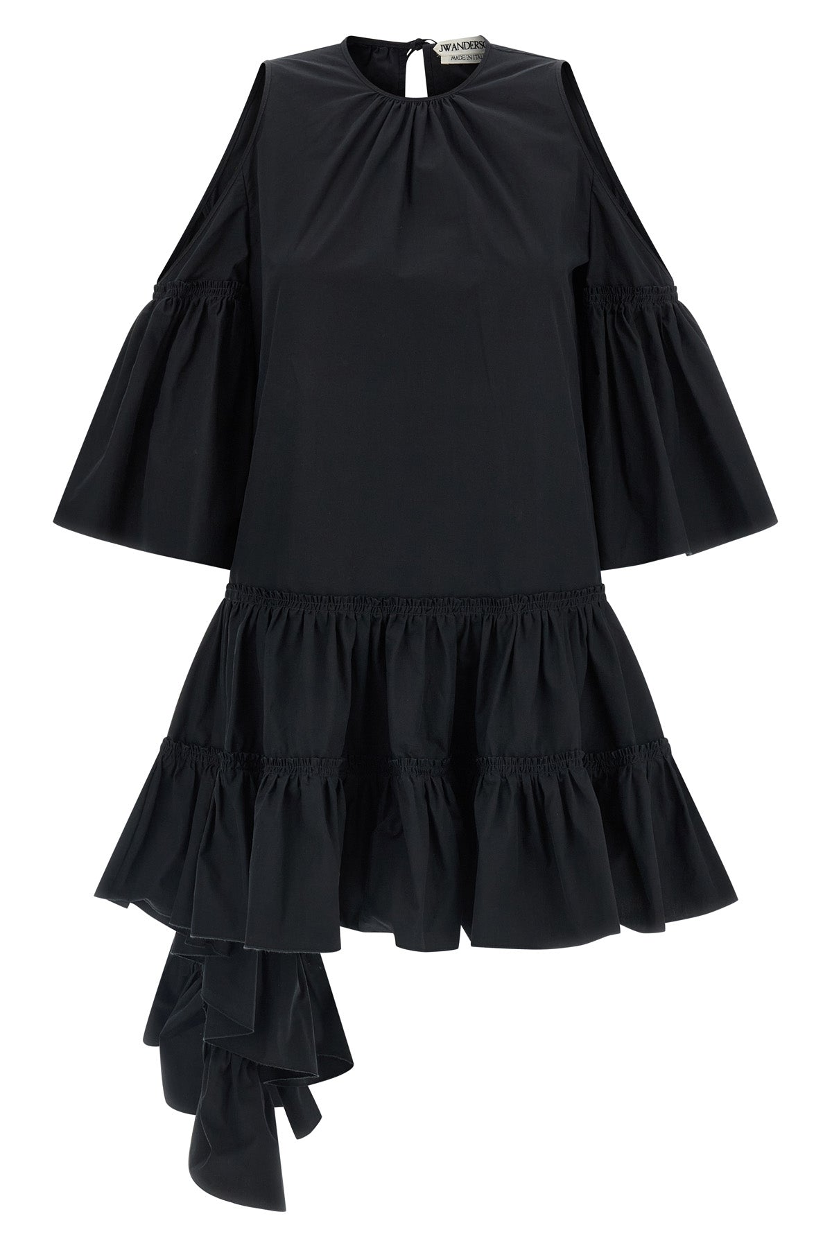 J.W.ANDERSON 4 ruffles cotton popelin midi dress