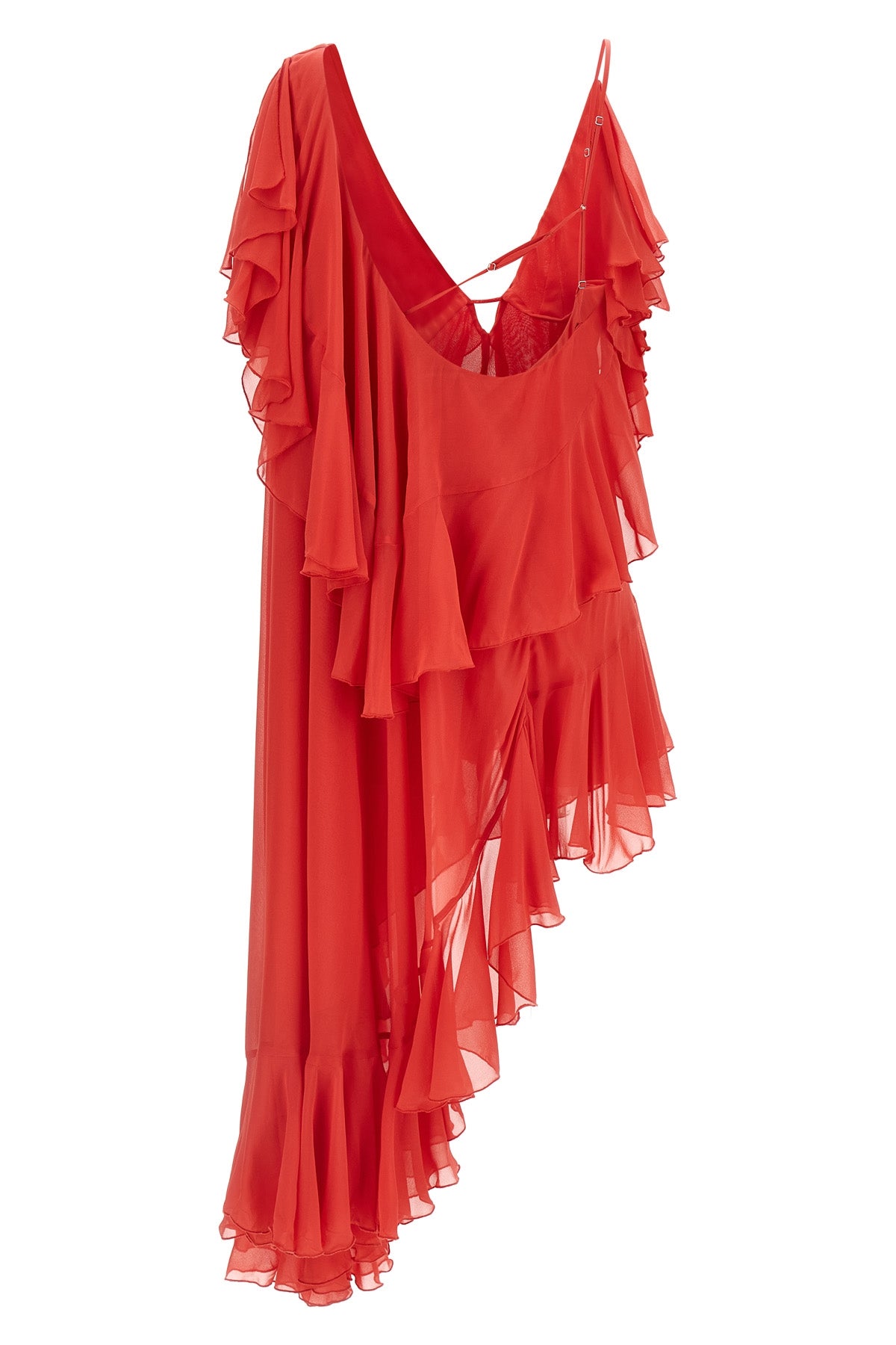 VAILLANT 34 long rumba dress in lightweight silk crêpe georgette