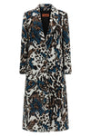 animalier wool jacquard coat