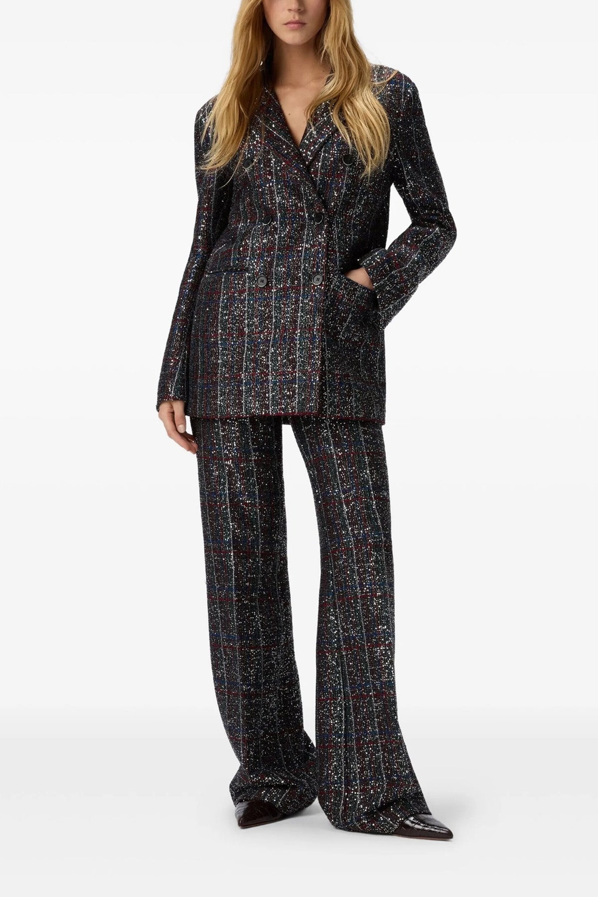 MISSONI 48 tartan patterned viscose blend blazer
