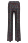 tartan patterned viscose blend pants