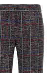 tartan patterned viscose blend pants