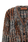 patterned bouclé wool cardigan