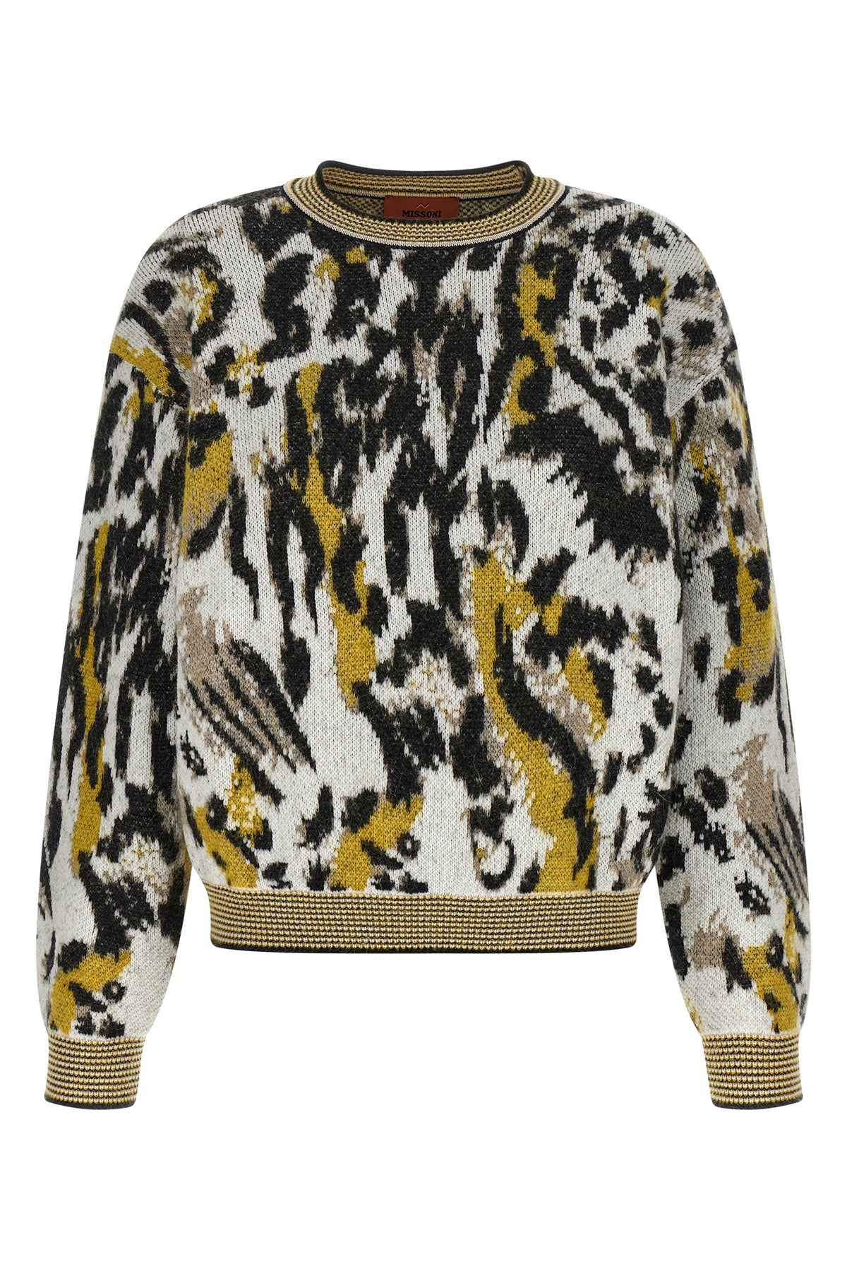 MISSONI 38 animalier jacquard alpaca blend sweater