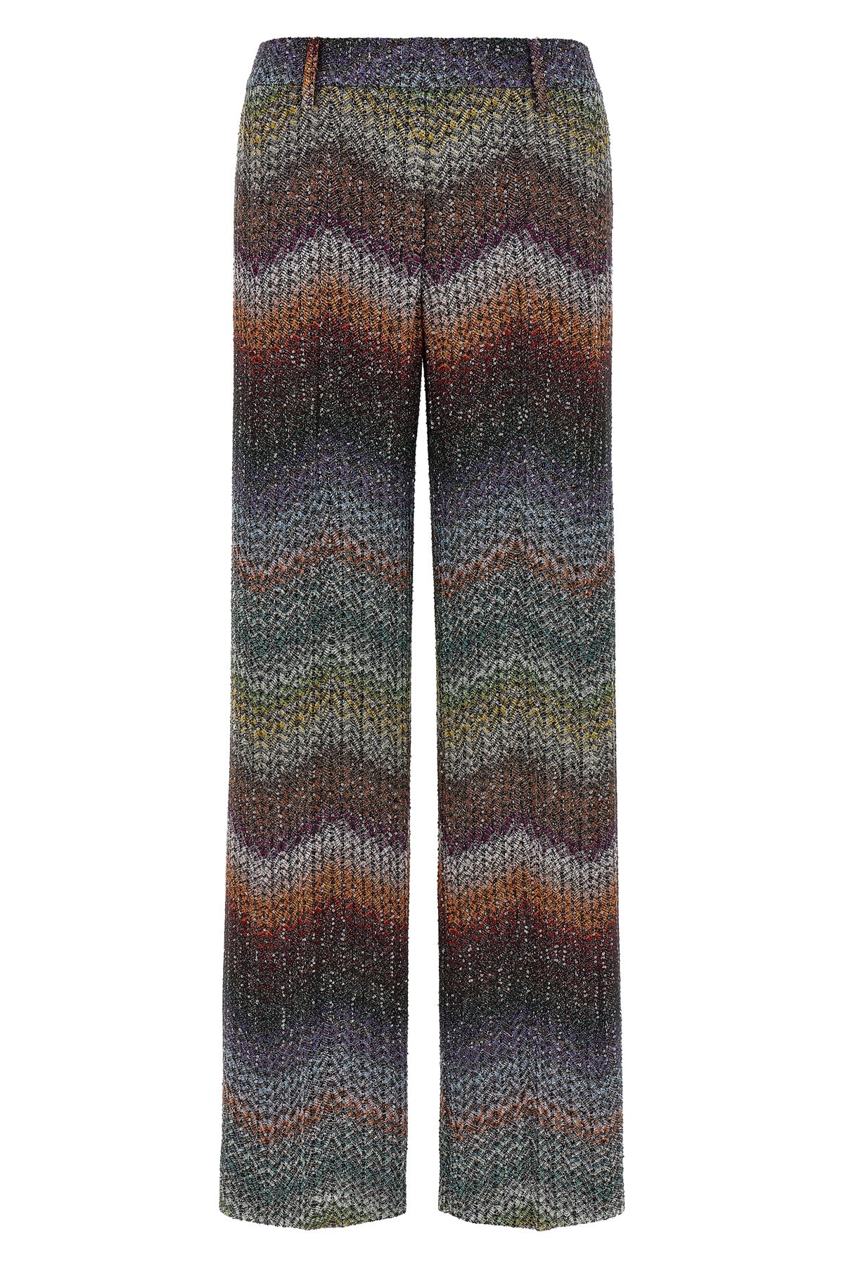 MISSONI 42 caperdoni loom sequined viscose lamé pants