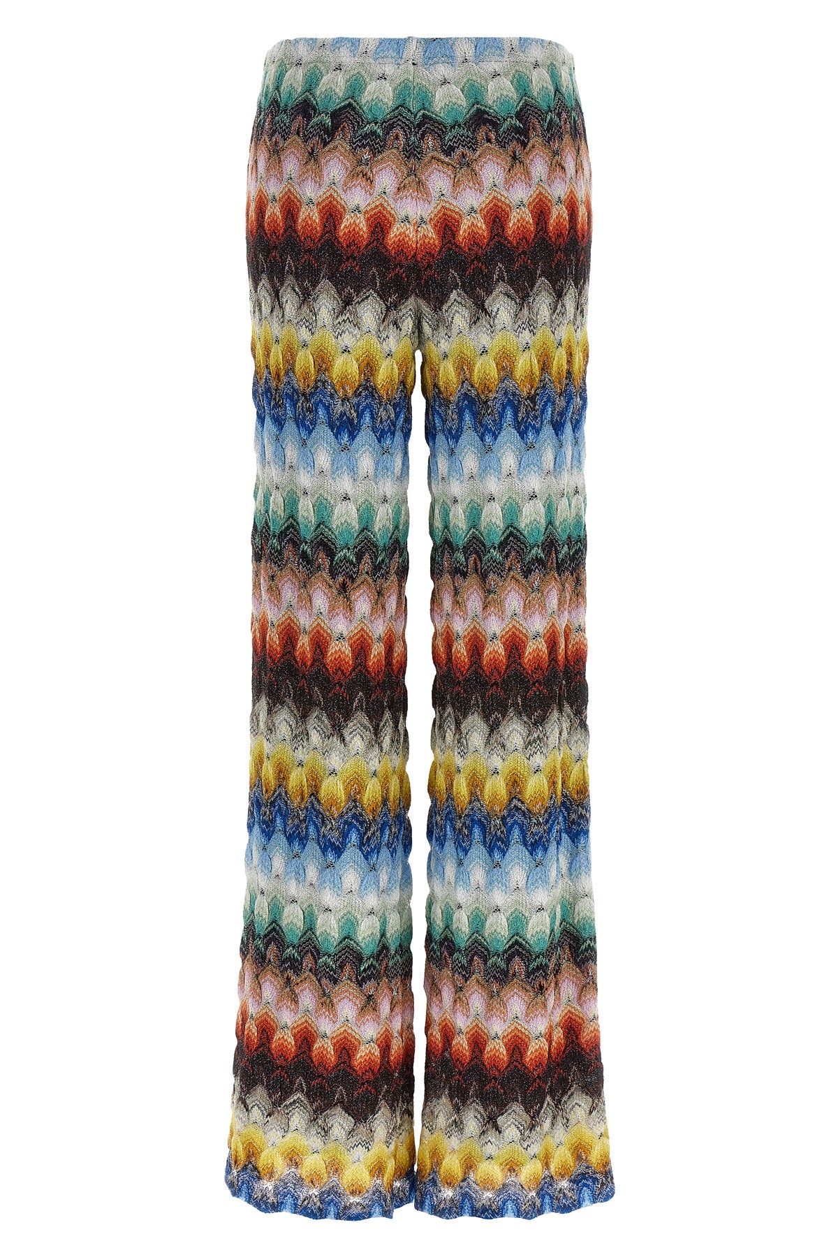 MISSONI 38 lace viscose blend lamé trousers