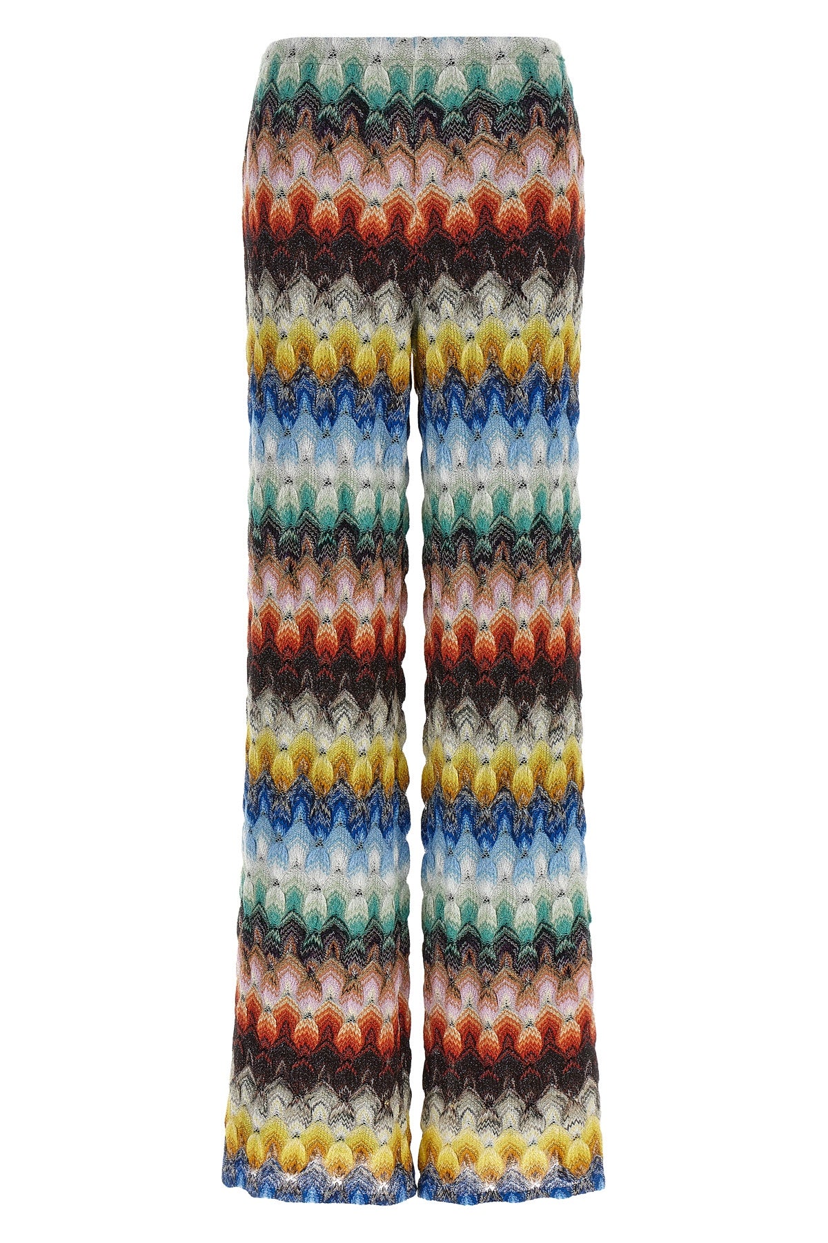MISSONI 38 lace viscose blend lamé trousers