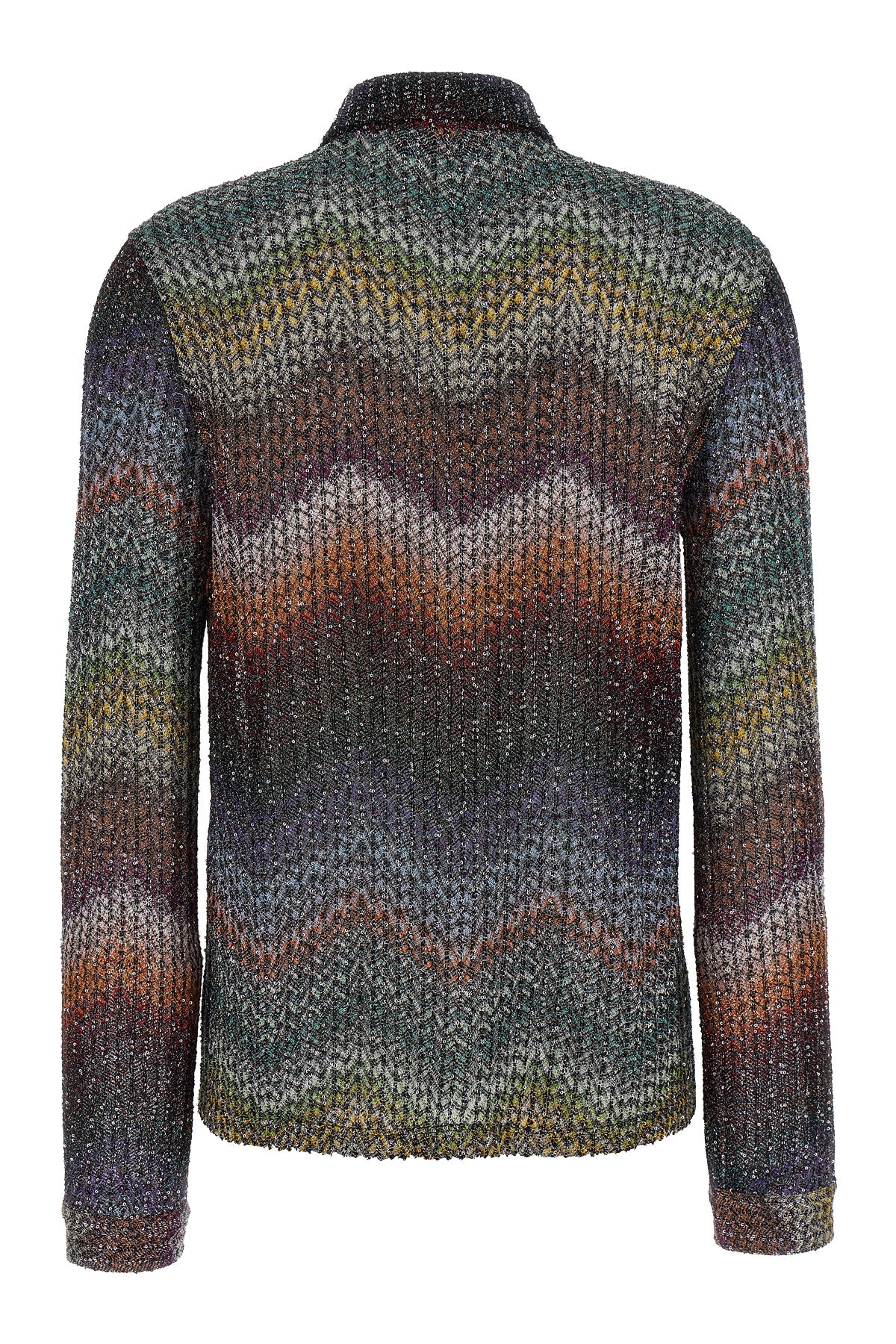 MISSONI 44 caperdoni viscose lamé shirt