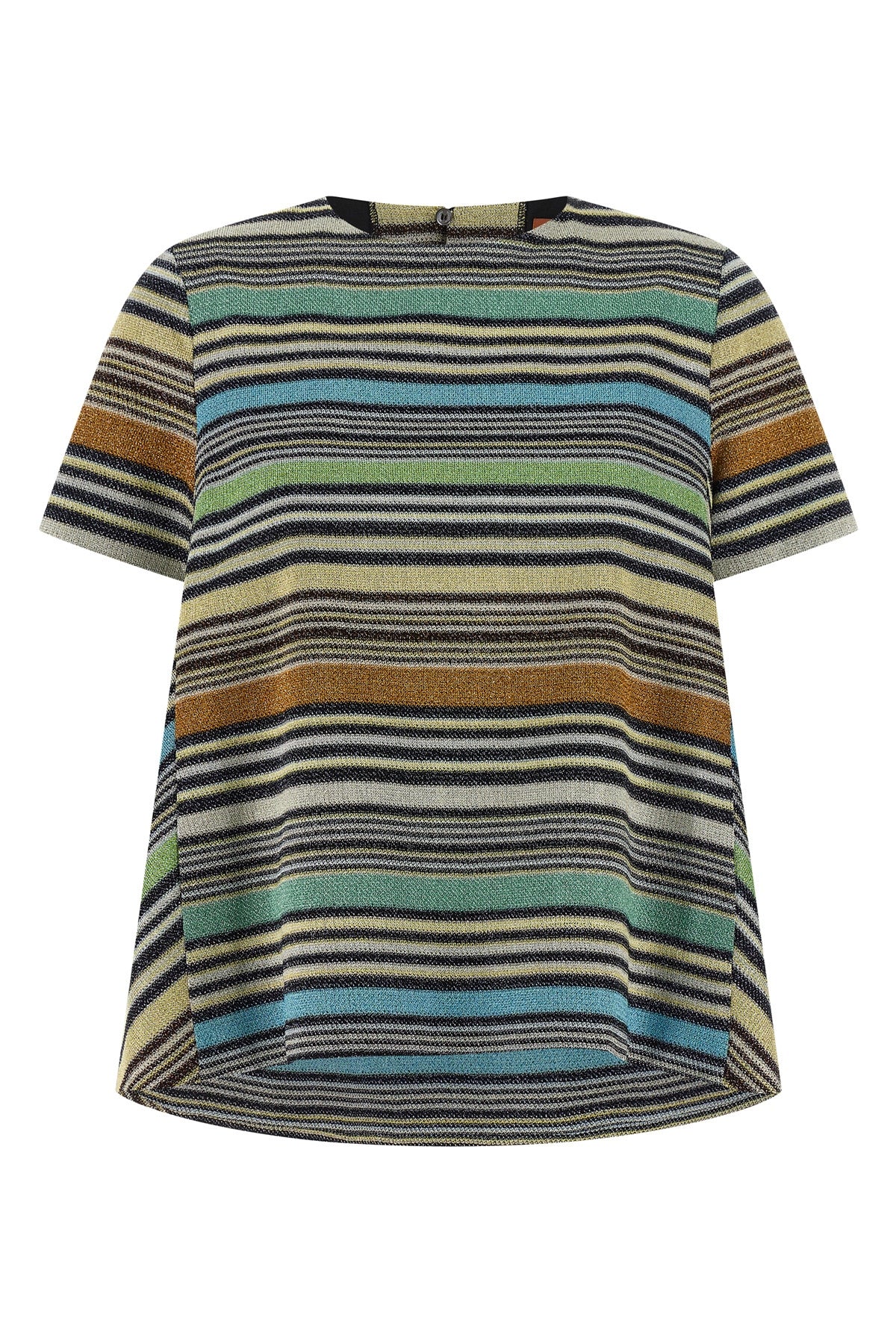 MISSONI 38 striped viscose patterned t-shirt woven