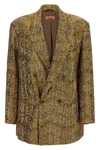 the missoni blazer stands out for a double-breasted sartorial construction defin