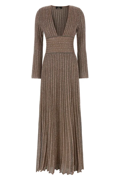 the missoni long dress exemplifies the brands mastery of knitwear through a flu