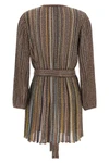 the missoni mini dress defines the silhouette through a fluid construction in fi