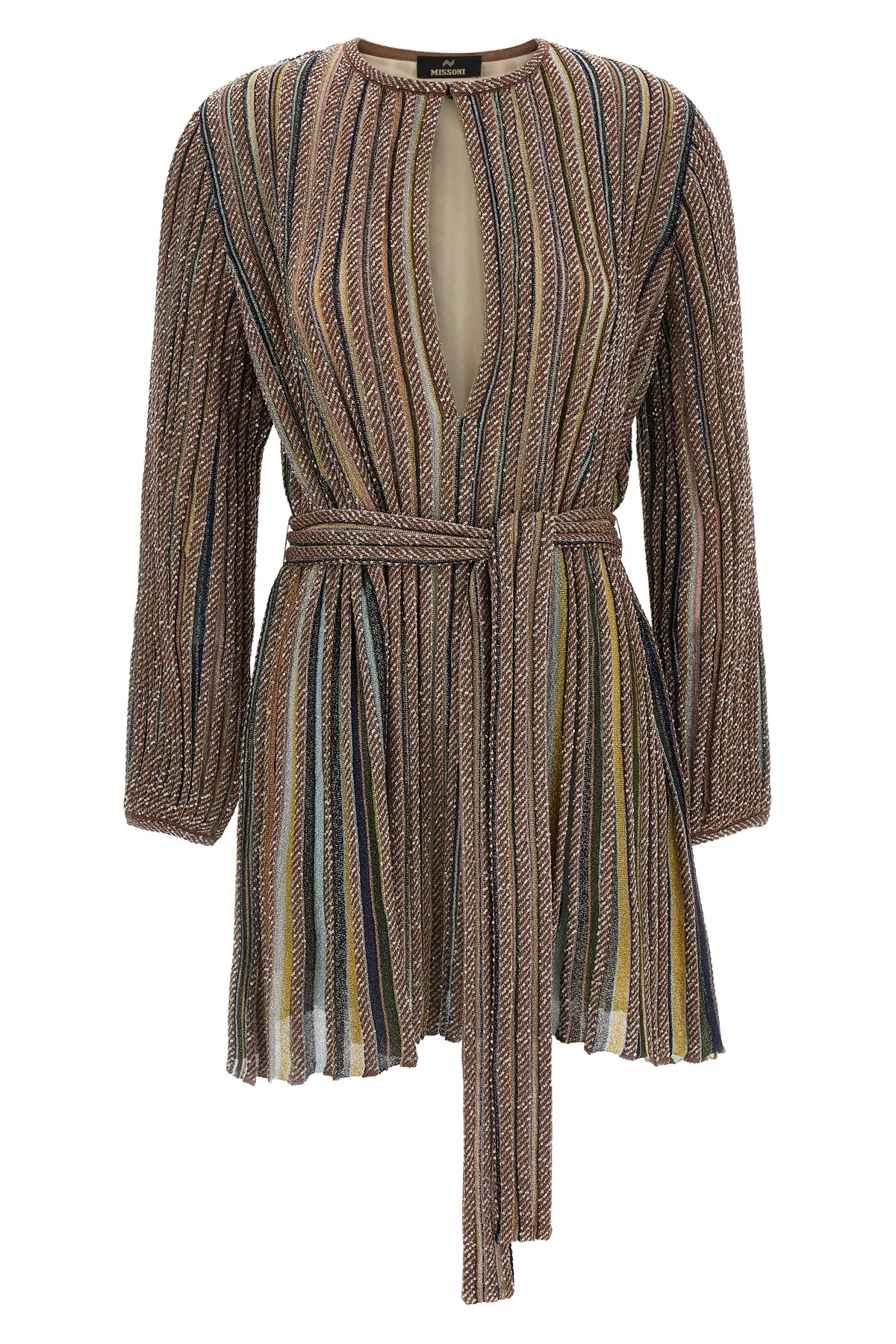 MISSONI 38 the missoni mini dress defines the silhouette through a fluid construction in fi