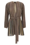 the missoni mini dress defines the silhouette through a fluid construction in fi