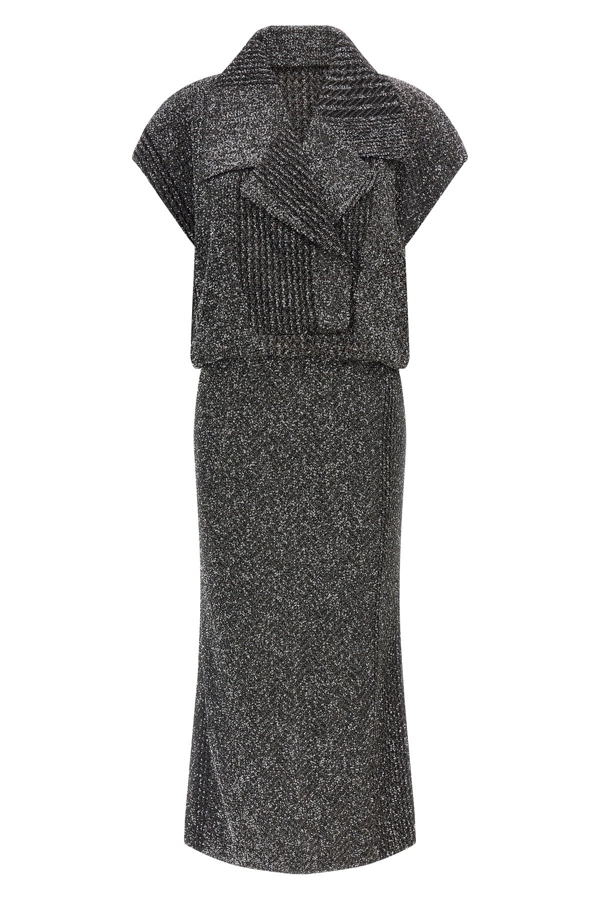 the missoni midi dress is distinguished by a sophisticated material workmanship