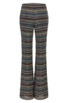 the tight missoni trousers redefine the codes of knitwear through a flared silho