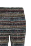 the tight missoni trousers redefine the codes of knitwear through a flared silho