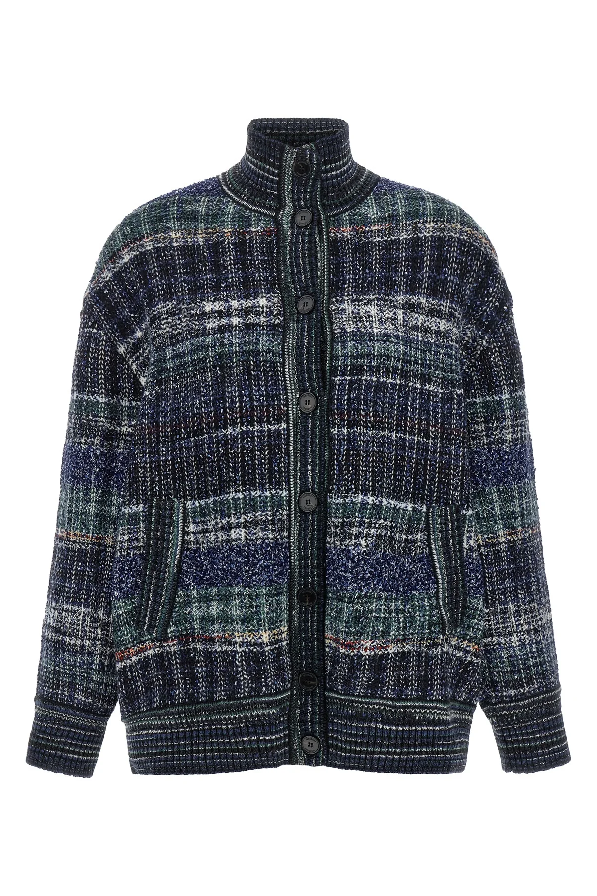 MISSONI M the missoni cardigan redefines knitwear volumes through an oversized silhouette