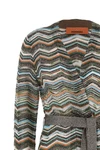 the long cardigan by missoni defines the aesthetics of the brand through the ico