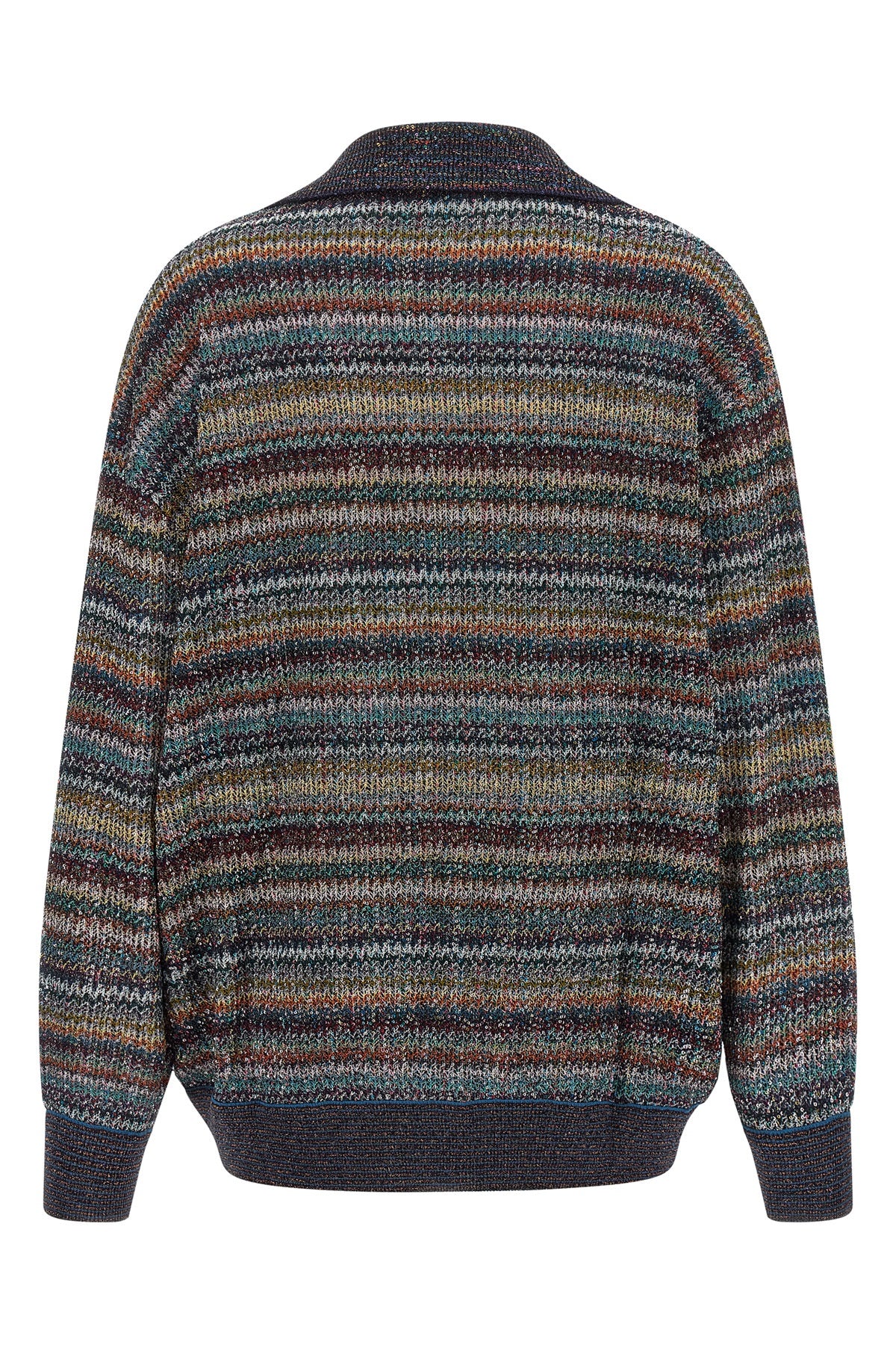 MISSONI 38 the missoni long-sleeved polo shirt redefines the concept of knitwear through a