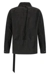 jumbo worker jacket in coated-effect cotton denim