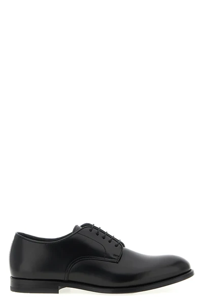 5 fori lace-up shoes in brushed calf leather
