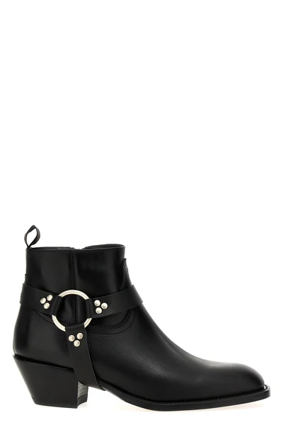 dulce belt leather ankle boots