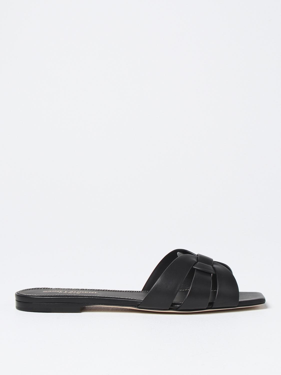 SAINT LAURENT 37 tribute leather mules