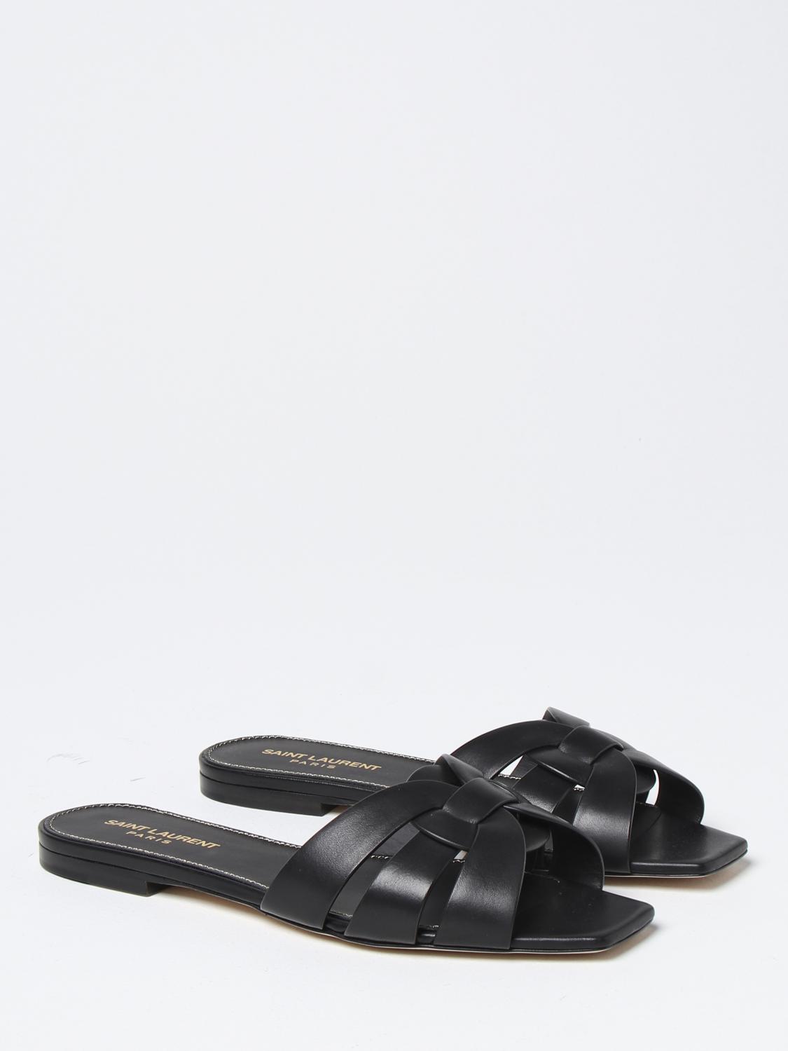 SAINT LAURENT 37 tribute leather mules