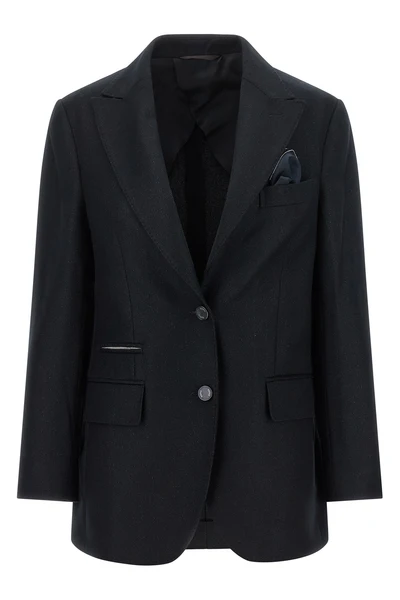 the peserico blazer in fine virgin wool stands out for its impeccable sartorial