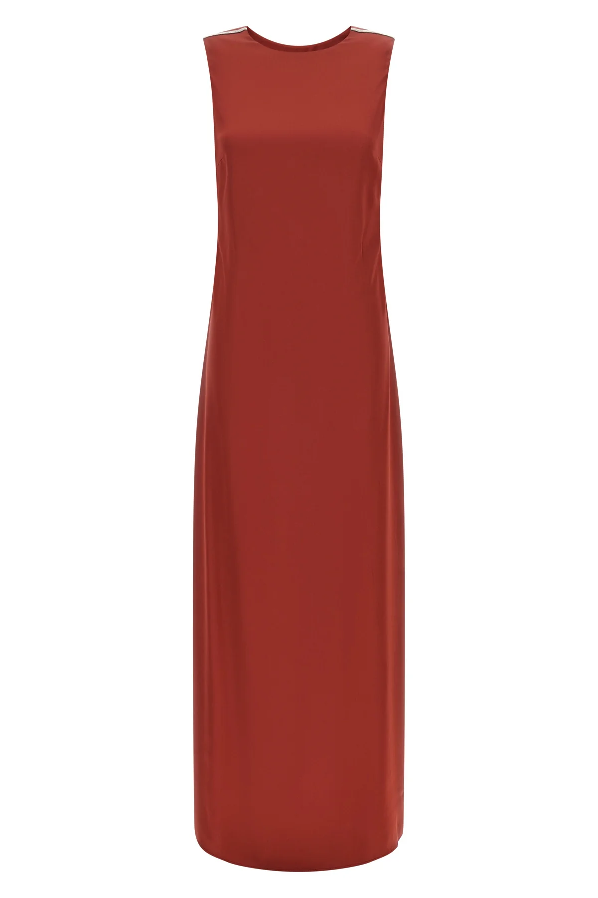 PESERICO 38 the long peserico dress defines a fluid silhouette and slipped through a double-