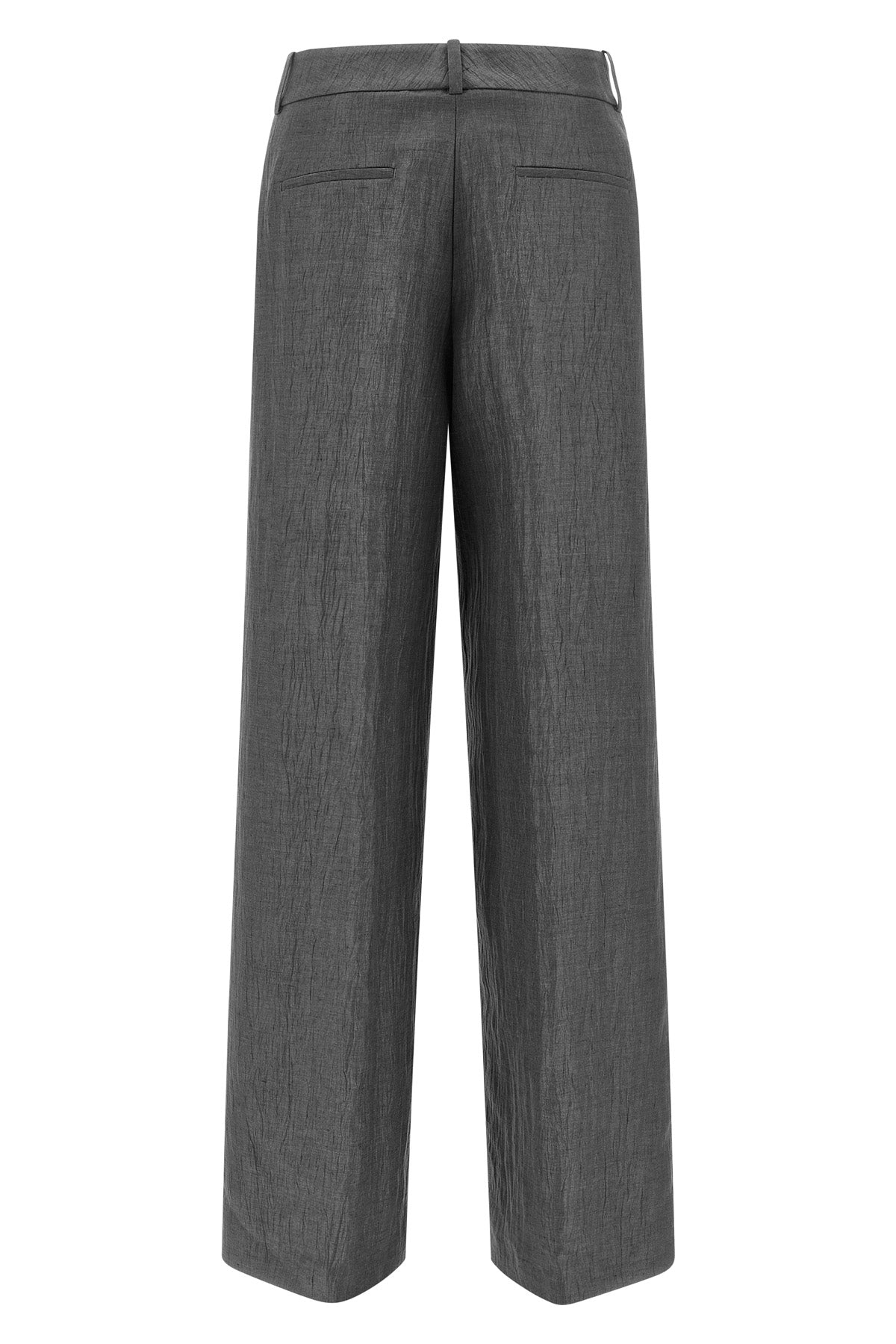 PESERICO 38 embossed wavy linen pants worked