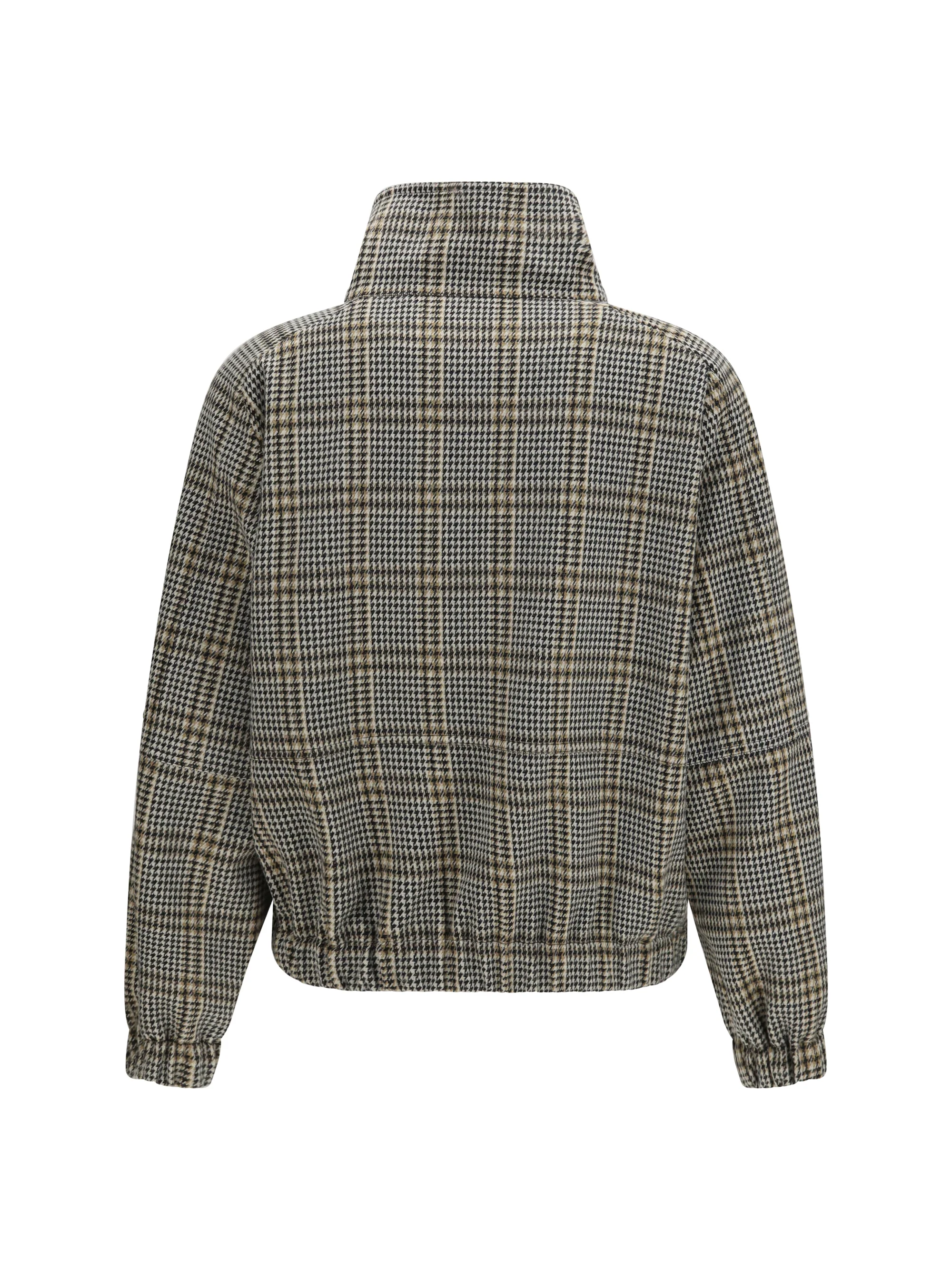 check jersey bomber jacket