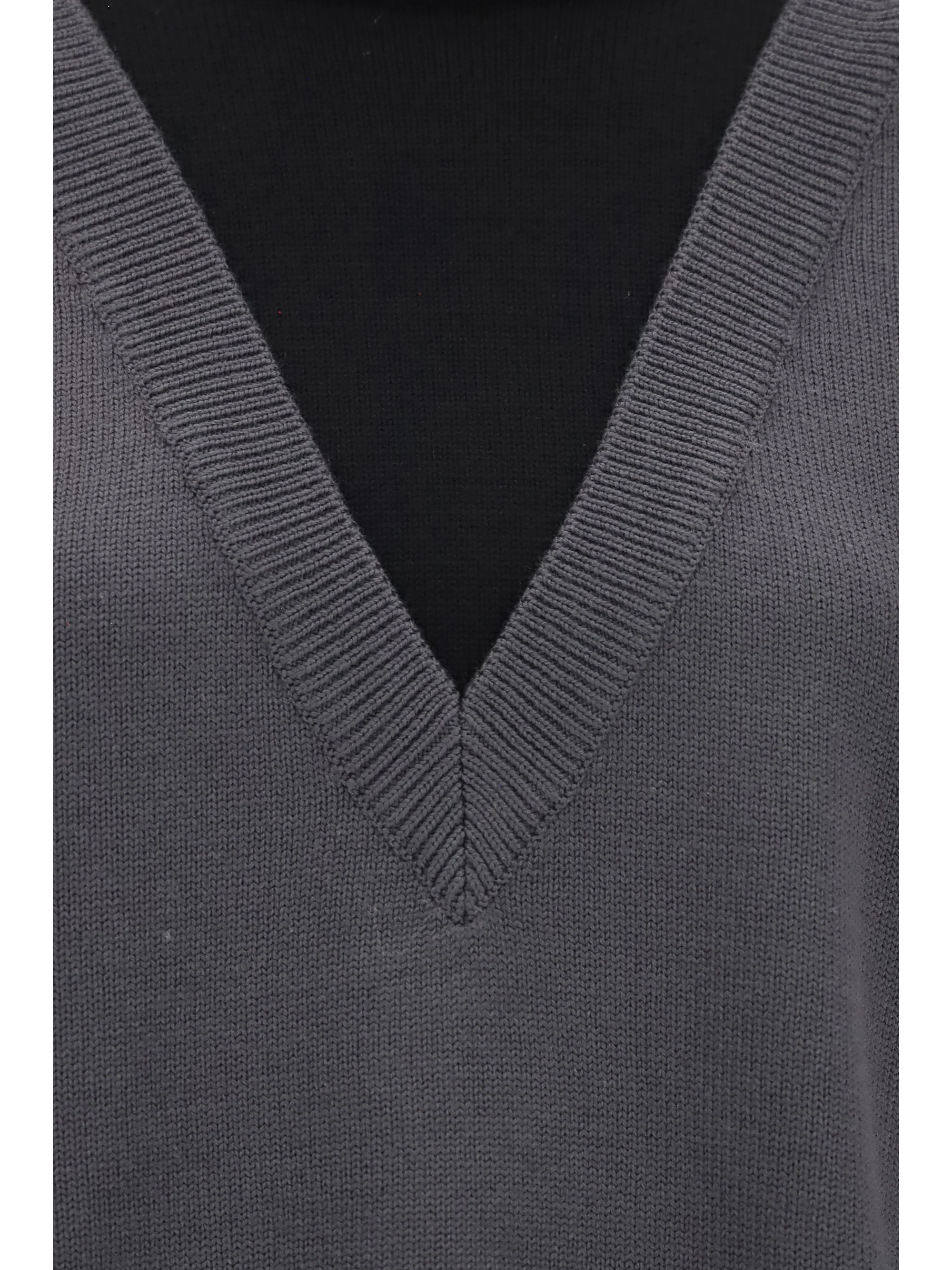 two-tone high-neck sweater