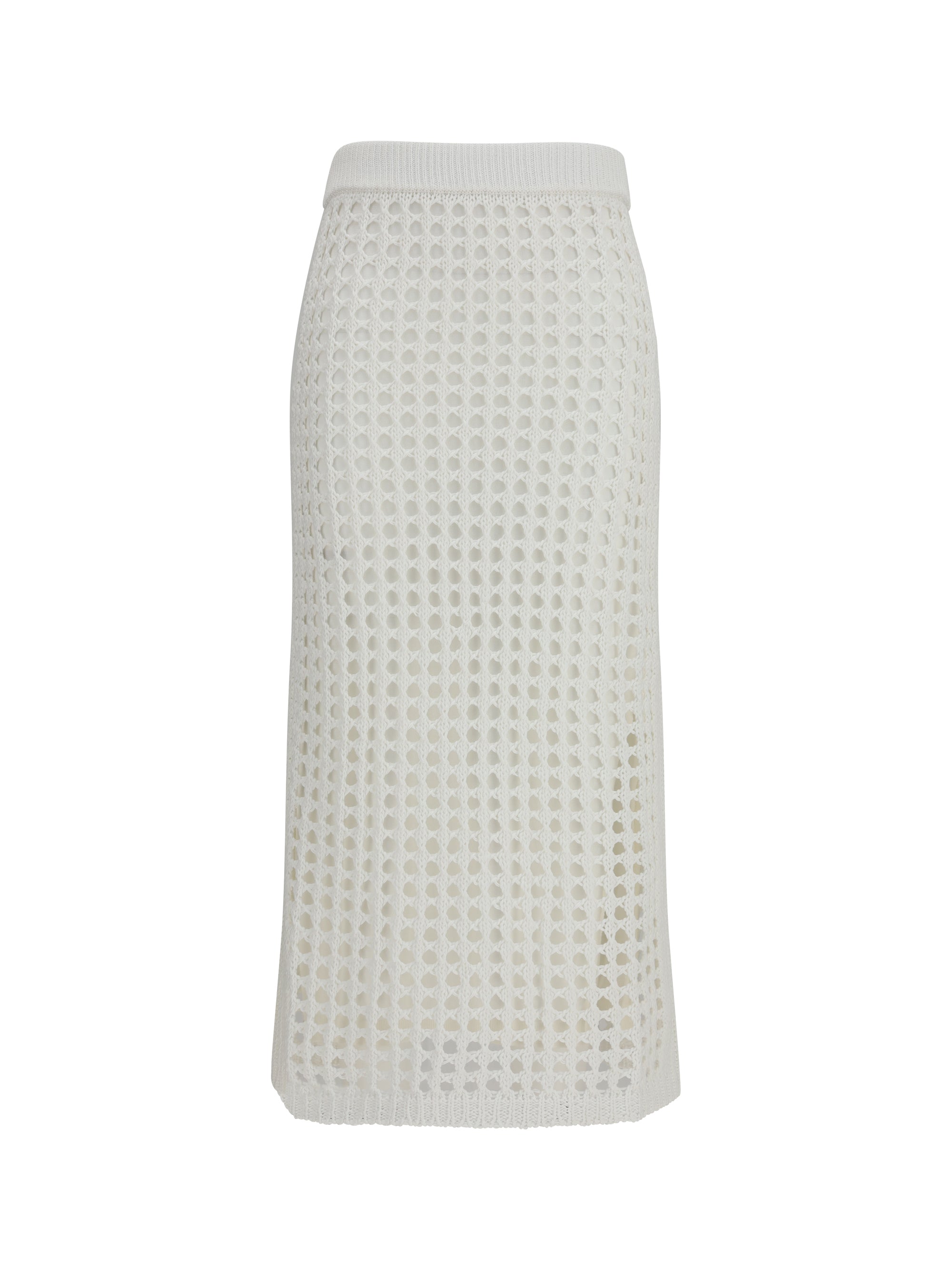 MAX MARA PURE L cotton mesh skirt